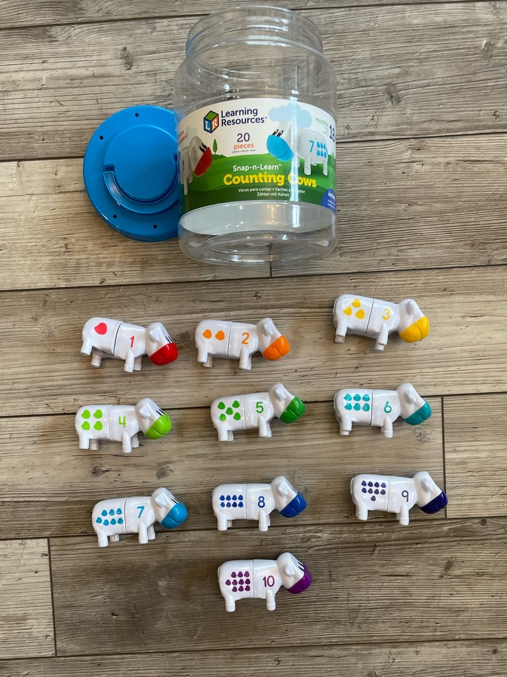 Learning Resources | Snap-n-Learn Counting Cows Toy Set